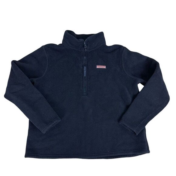 Vineyard Vines Navy Harbor Fleece 1/2 Zip size Large - Picture 1 of 7